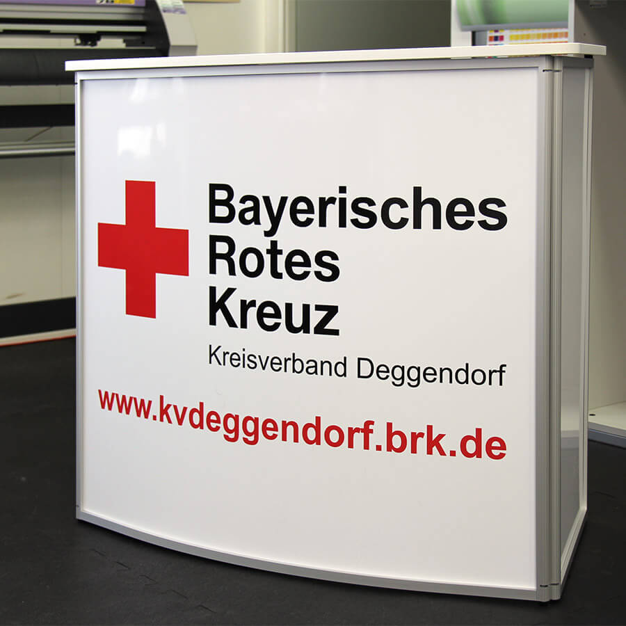 Messe-Counter, passend zum Messestand