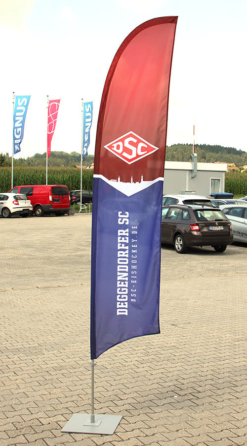 Beach-Flag für den DSC in Deggendorf