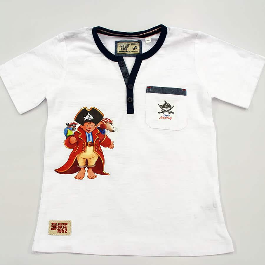 Thermotransferdruck auf einem T-Shirt